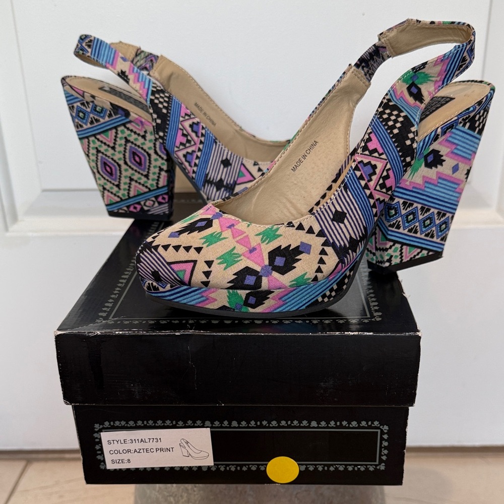 Deena & Ozzy Vibrant Patterned Wedges